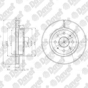 DELPHI BG4019 On Fren Diski Kia Rio 02-05 253mm